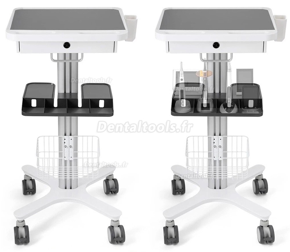 Likaymo RC-1 chariot dentaire mobile multifonction pour laboratoire h&ocirc;pital et cabinet